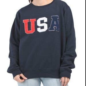 PACIFIC & CO Usa Chenille Patch Sweatshirt